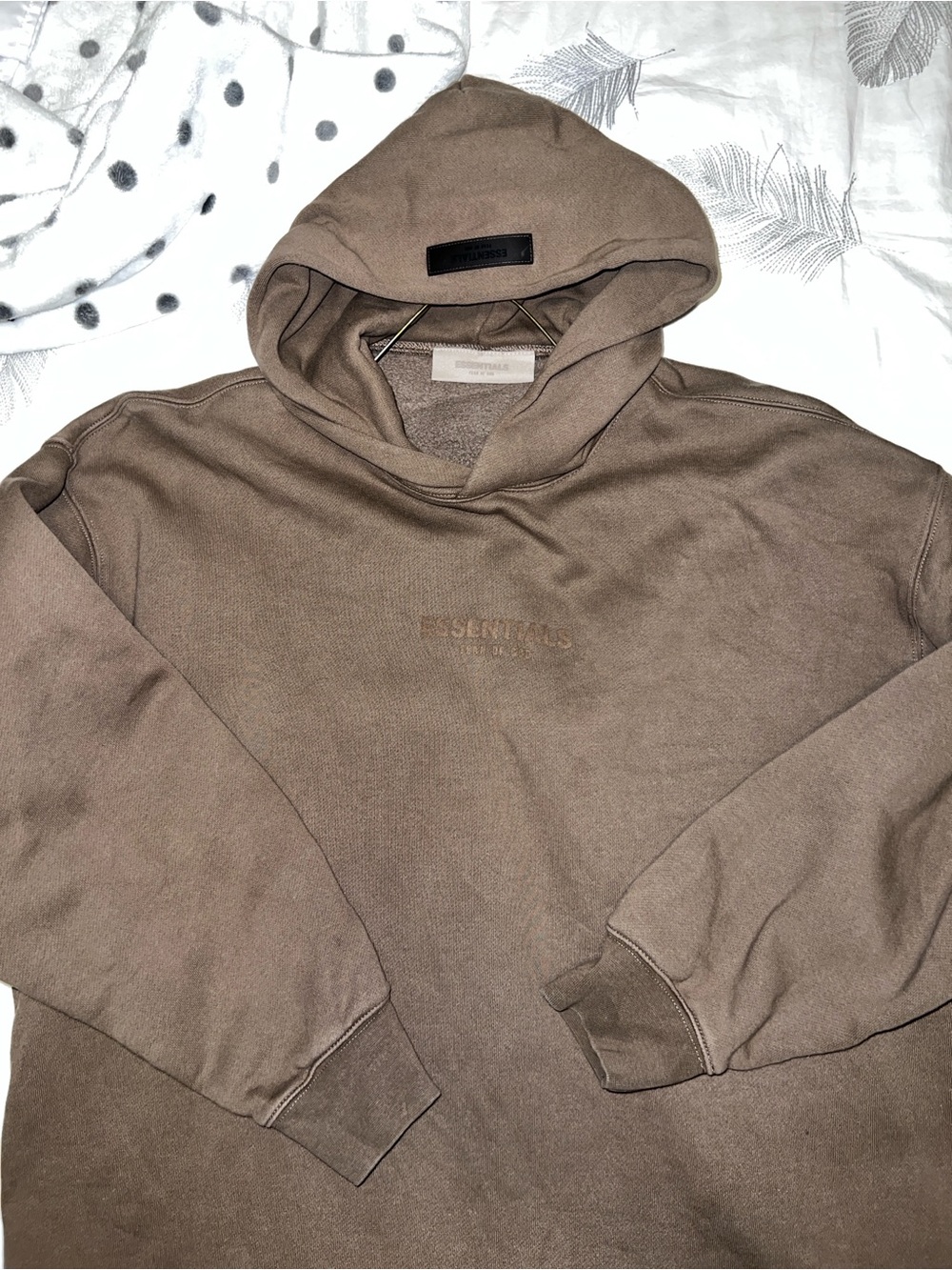 Essentials Taupe Brown Pullover Hoodie